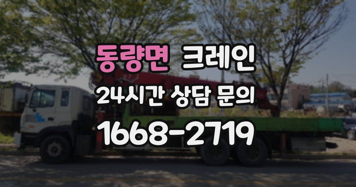 동량면 크레인