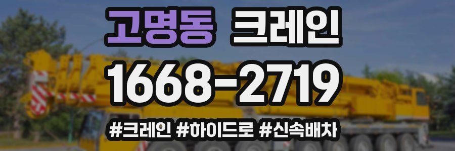 고명동 크레인 작업
