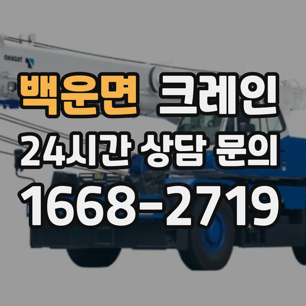 백운면 카고 크레인