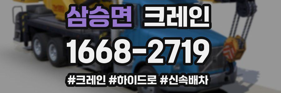 삼승면 크레인 작업