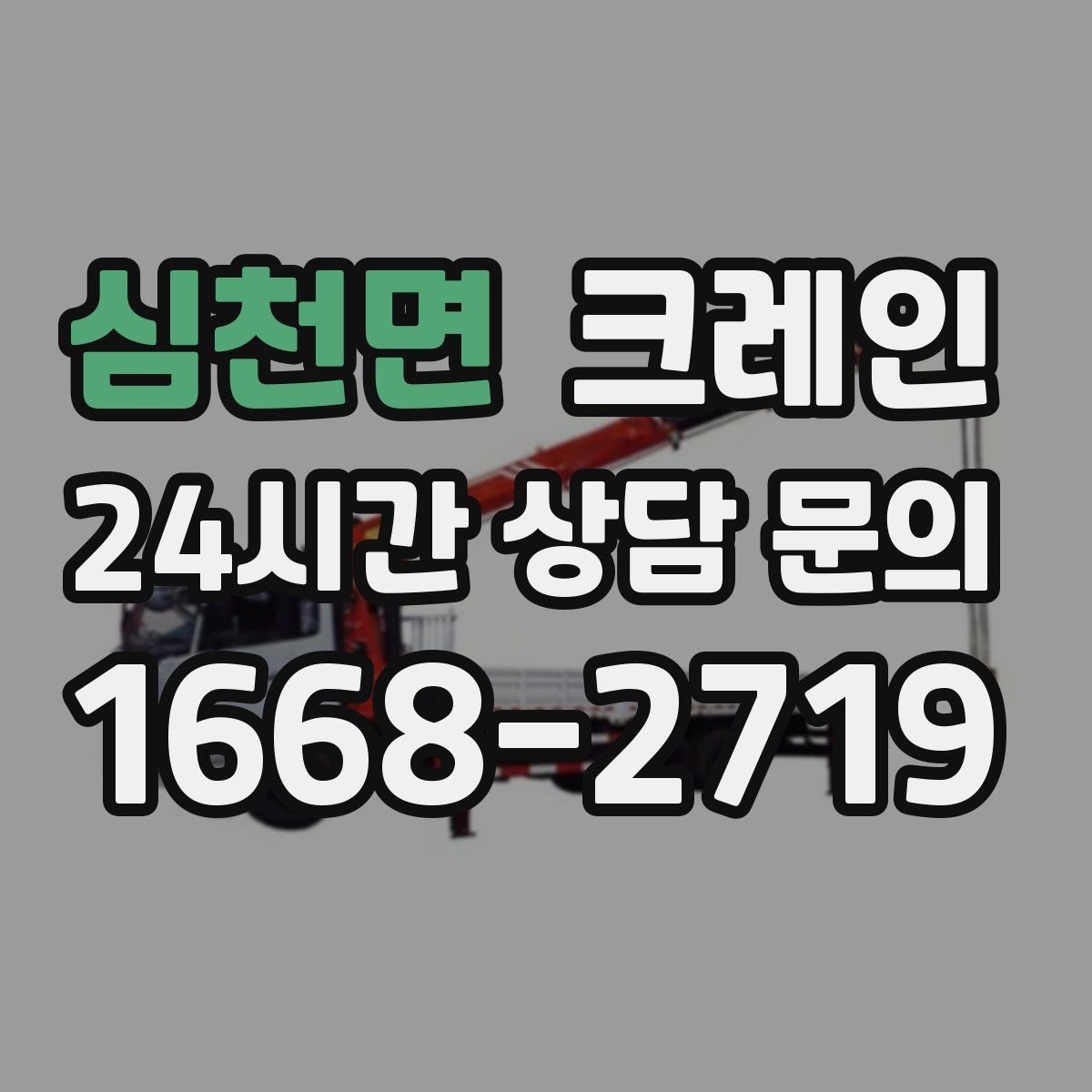 심천면 카고 크레인