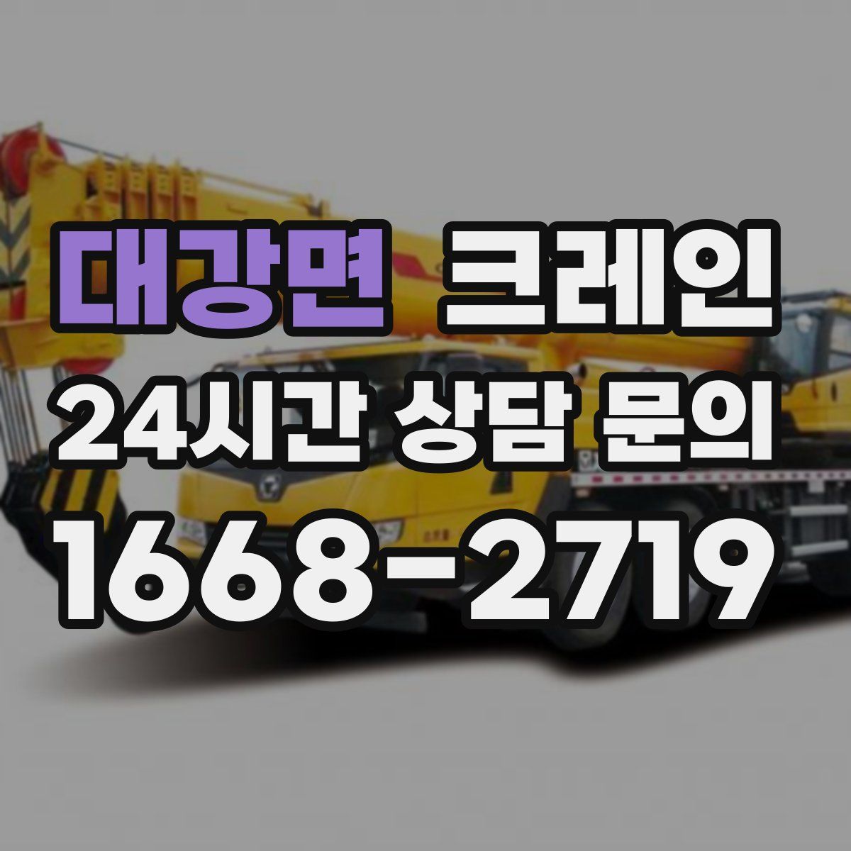 대강면 카고 크레인