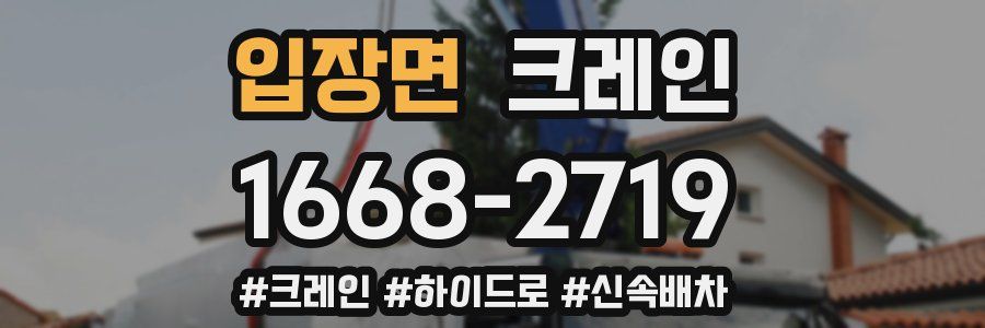 입장면 크레인 작업