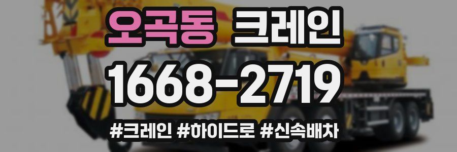 오곡동 크레인 작업