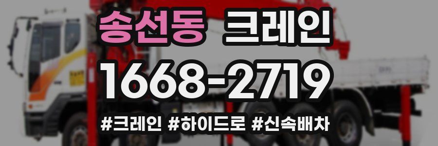 송선동 크레인 작업