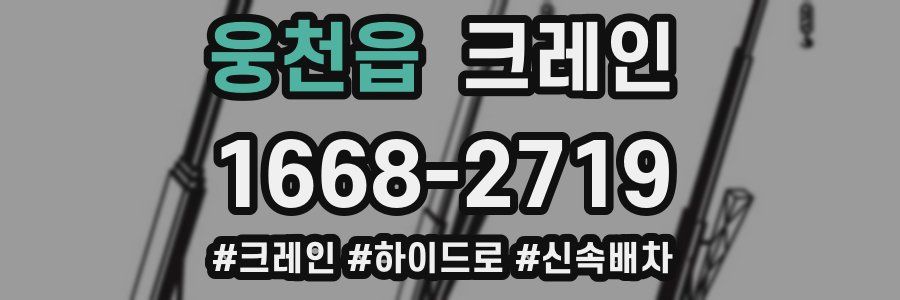 웅천읍 크레인 작업