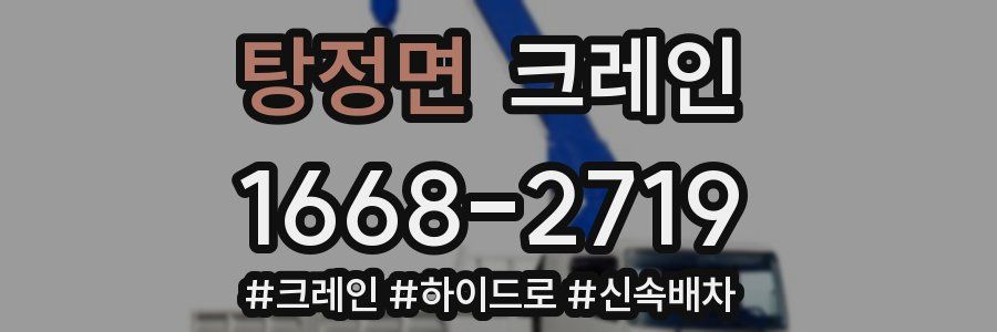 탕정면 크레인 작업