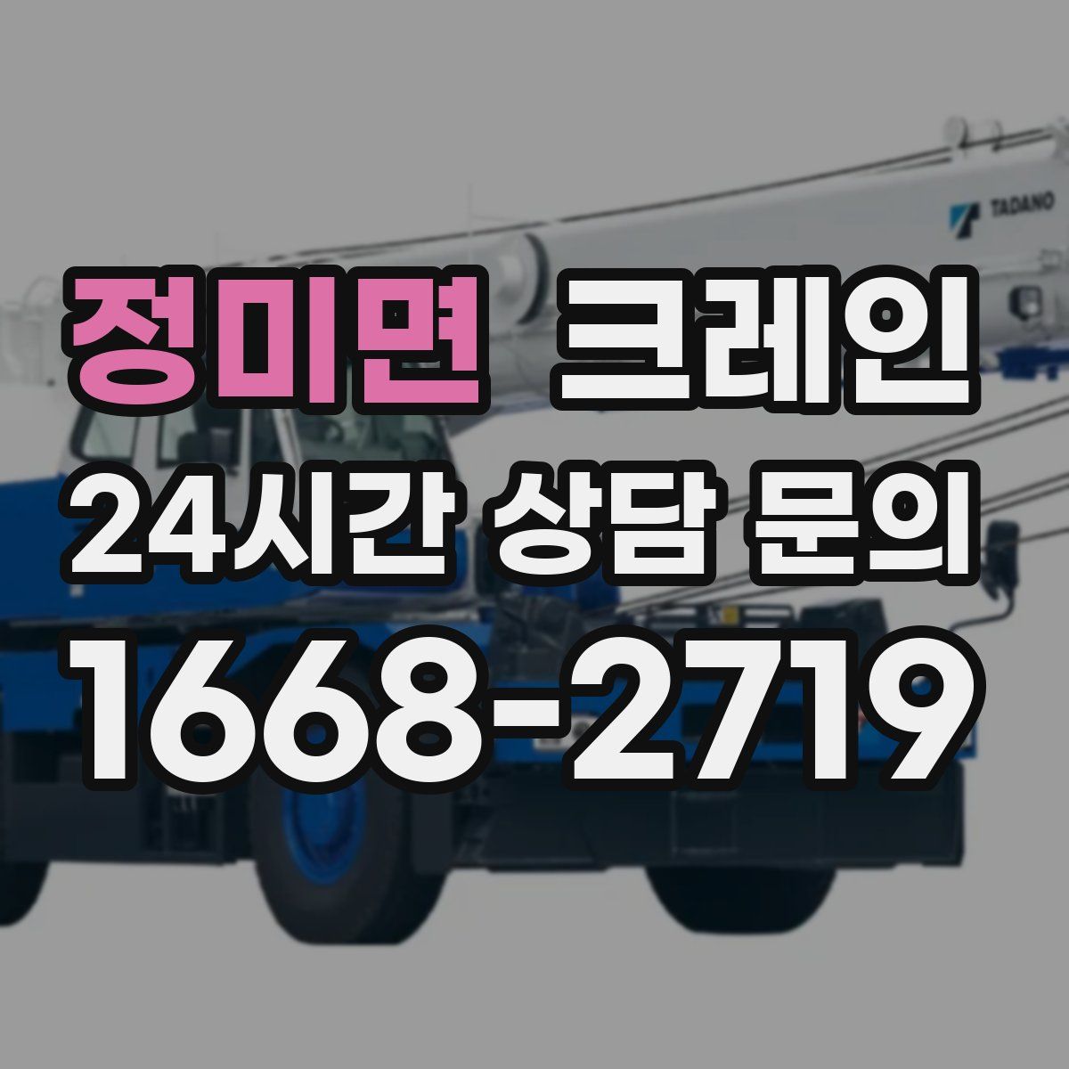 정미면 카고 크레인