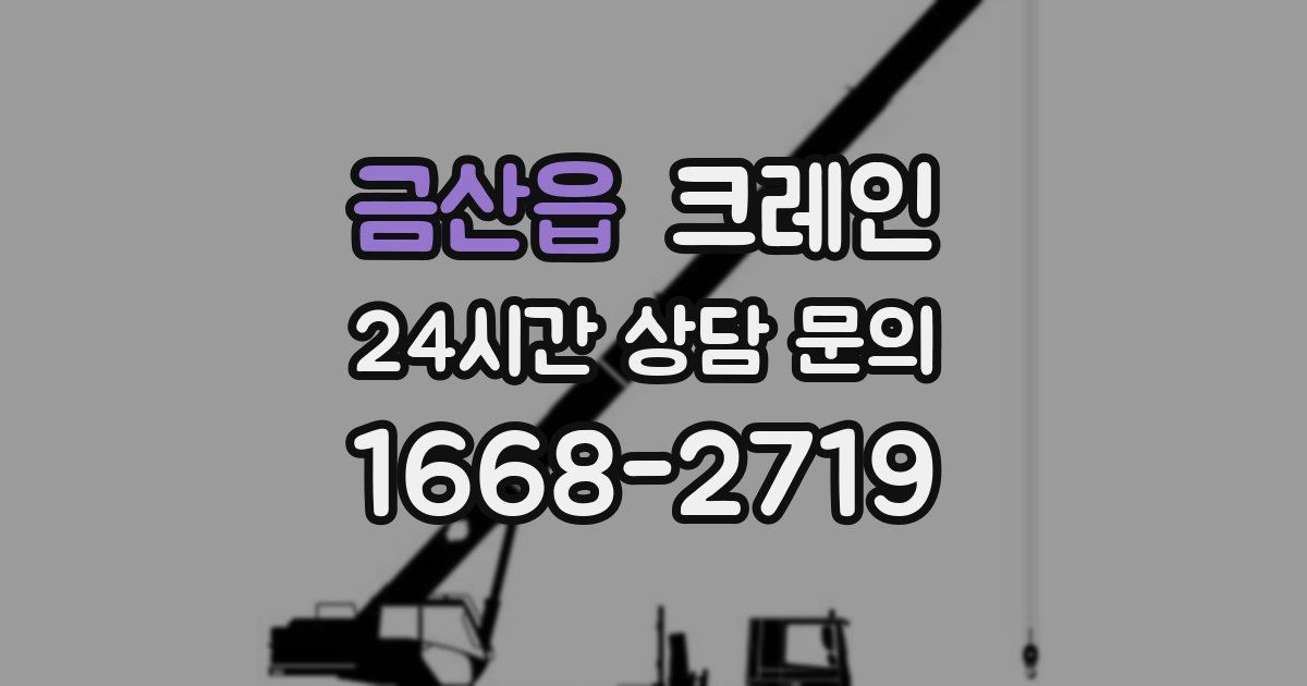 금산읍 크레인
