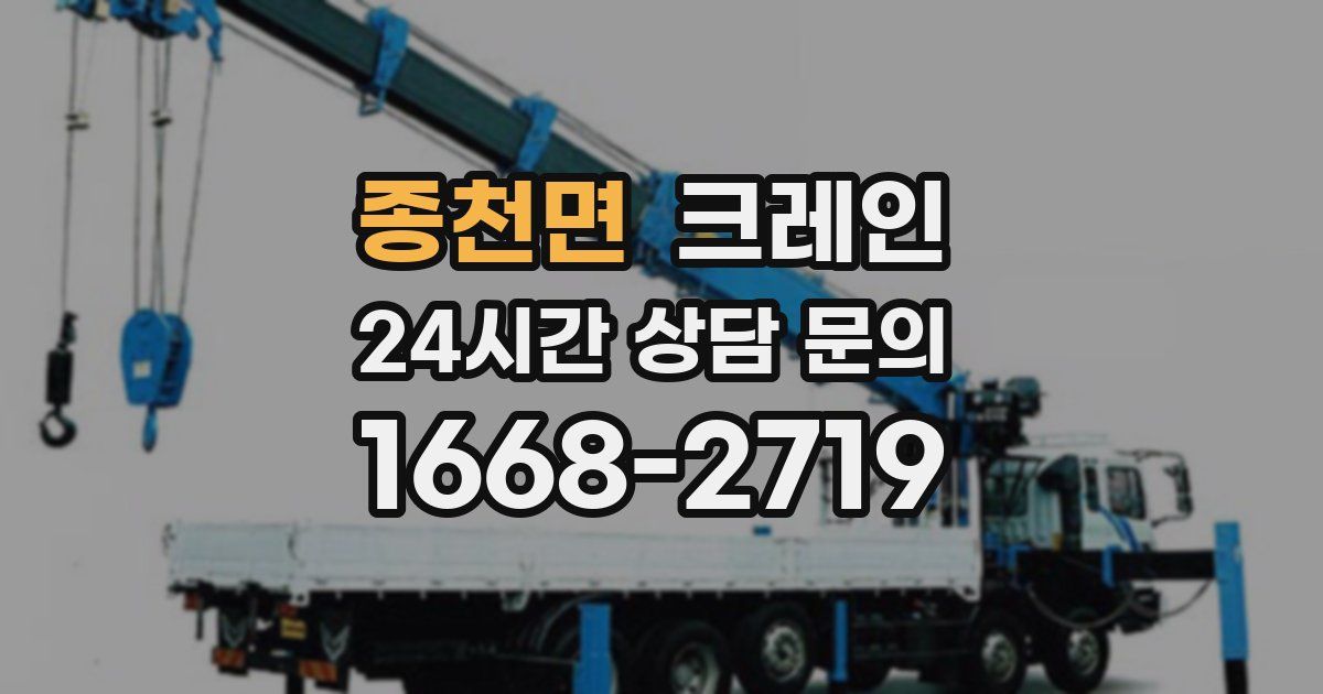 종천면 크레인