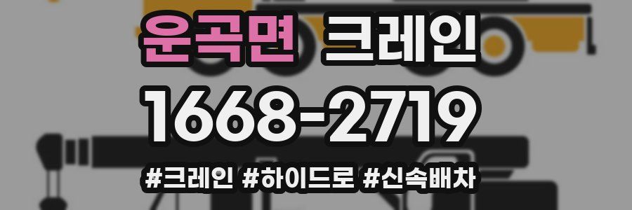 운곡면 크레인 작업