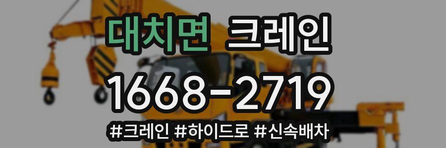 대치면 크레인 작업