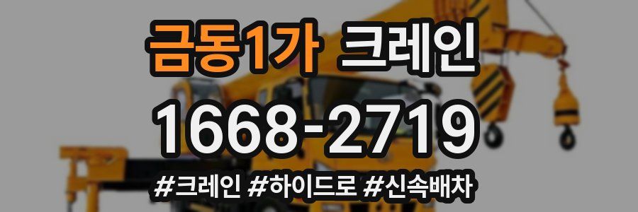 금동1가 크레인 작업