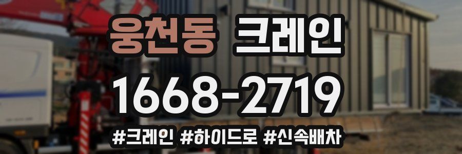 웅천동 크레인 작업