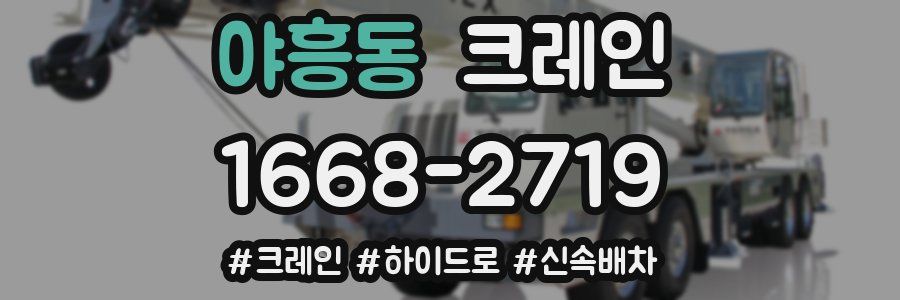 야흥동 크레인 작업