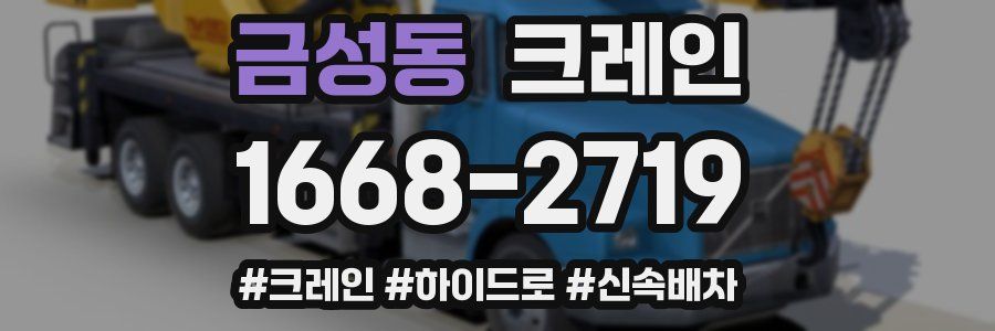 금성동 크레인 작업