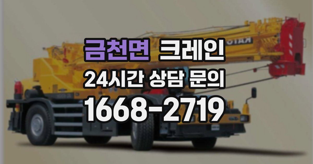 금천면 크레인