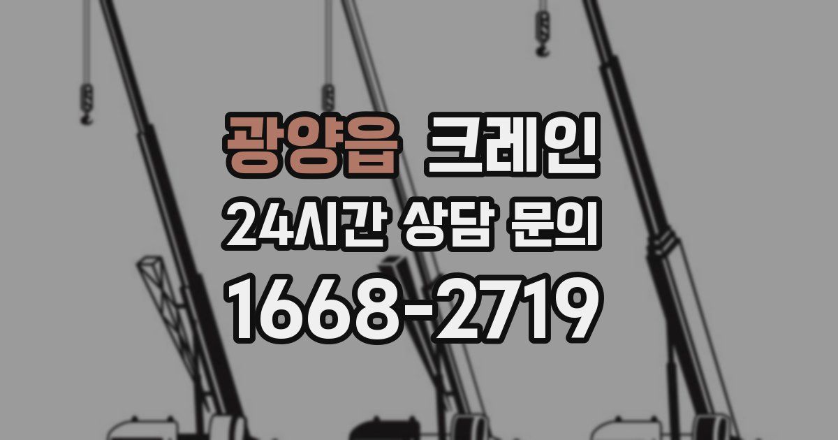 광양읍 크레인