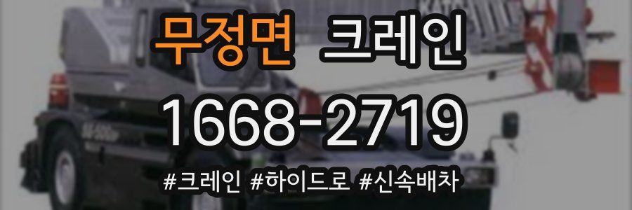 무정면 크레인 작업