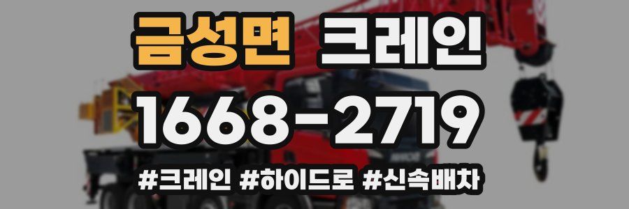 금성면 크레인 작업