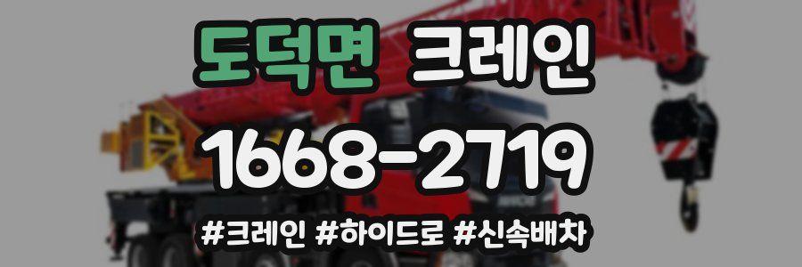 도덕면 크레인 작업