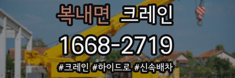 복내면 크레인 작업