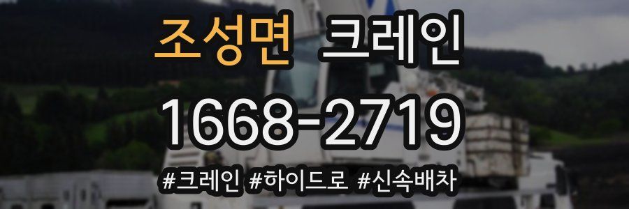 조성면 크레인 작업