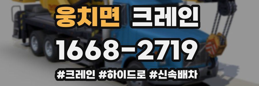 웅치면 크레인 작업