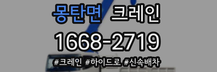 몽탄면 크레인 작업