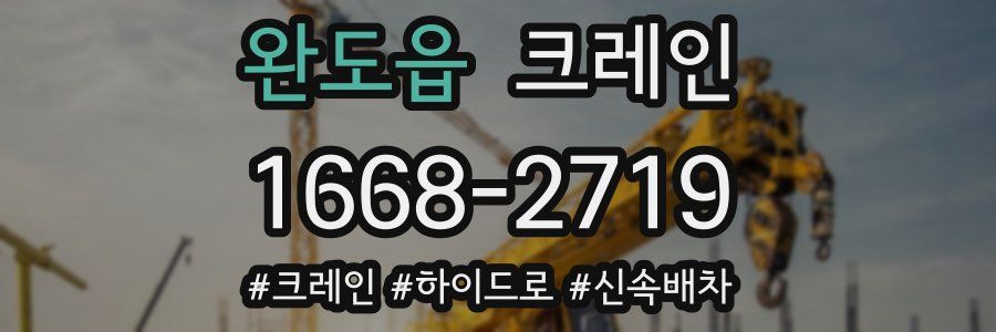 완도읍 크레인 작업