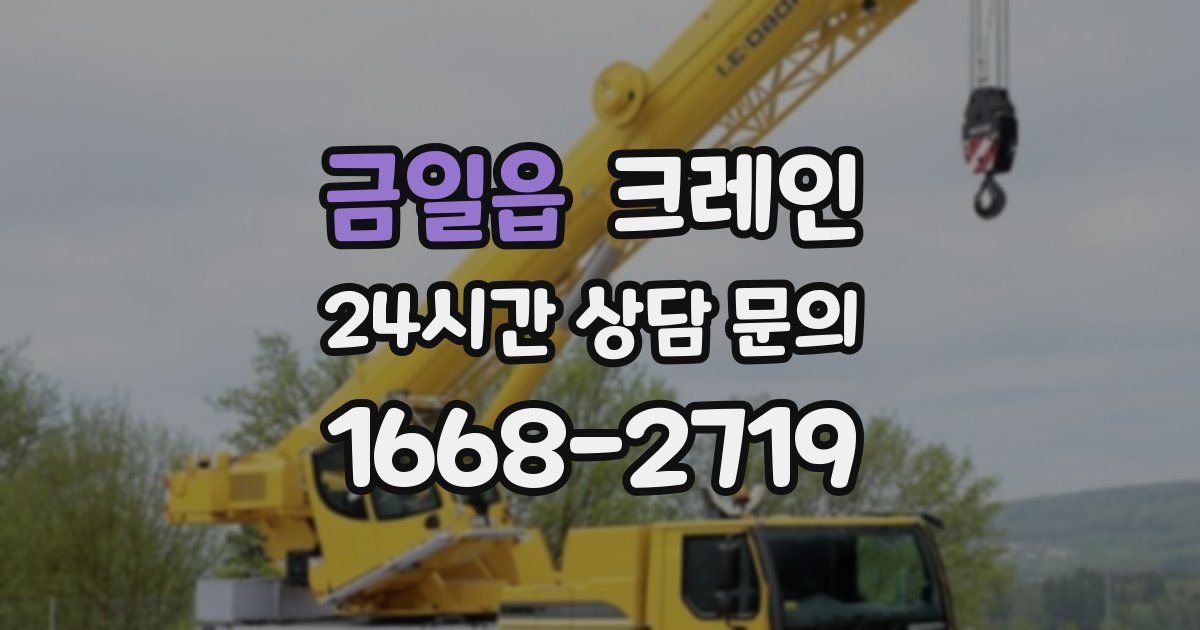 금일읍 크레인