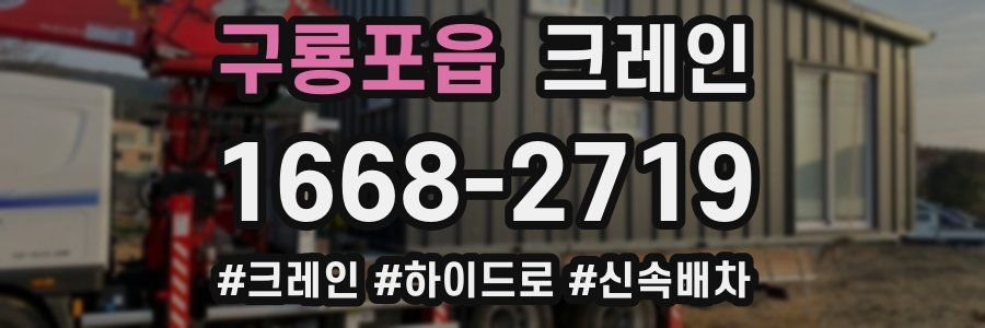 구룡포읍 크레인 작업