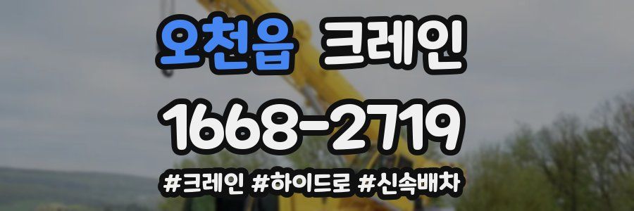 오천읍 크레인 작업