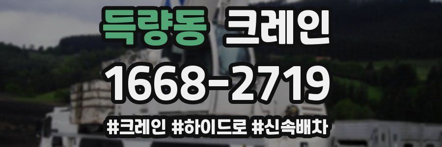 득량동 크레인 작업