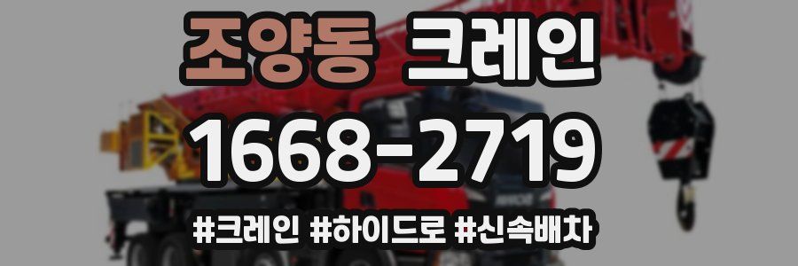 조양동 크레인 작업