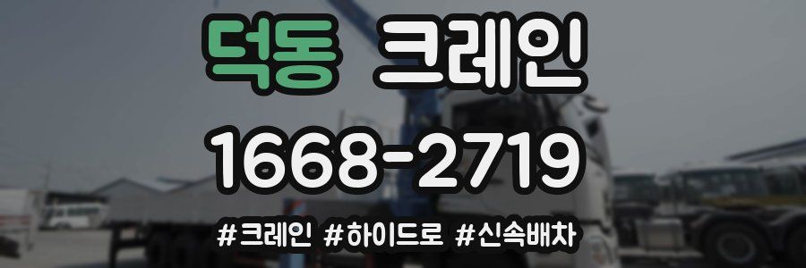 덕동 크레인 작업