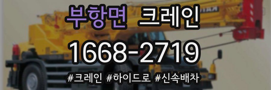 부항면 크레인 작업