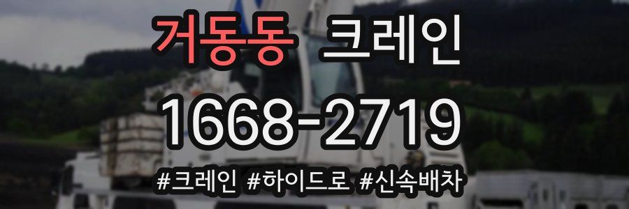 거동동 크레인 작업