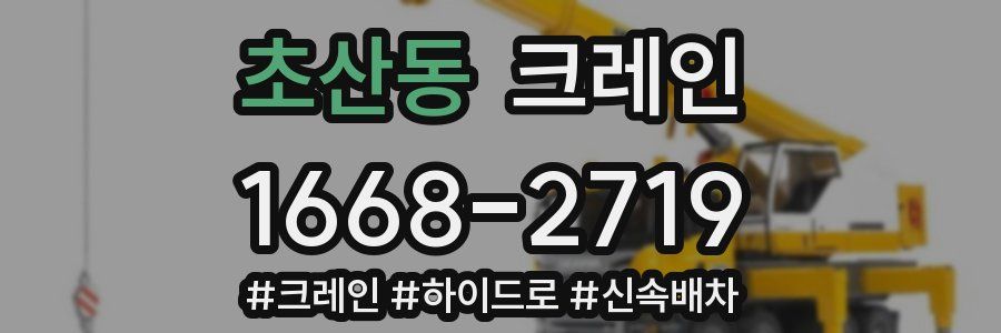 초산동 크레인 작업