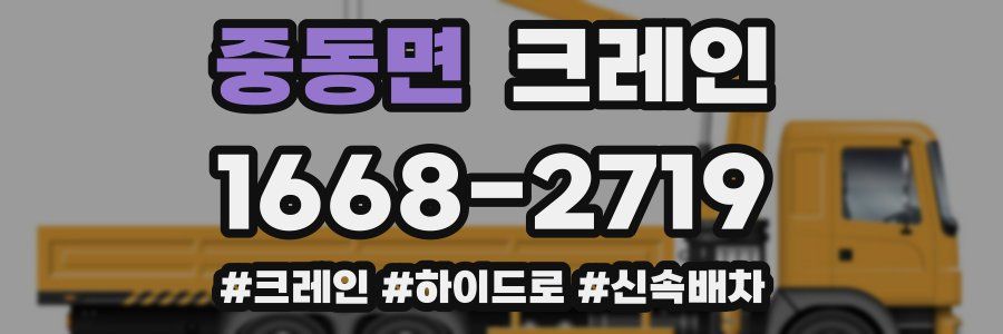 중동면 크레인 작업