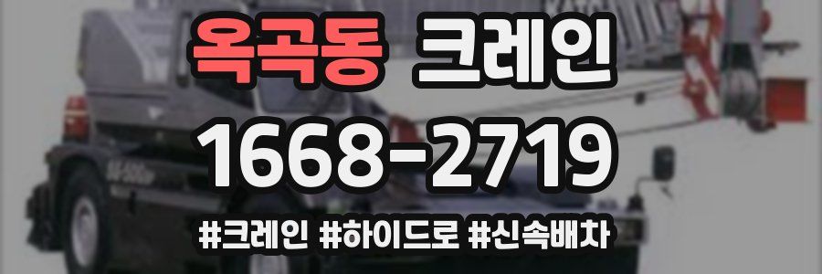 옥곡동 크레인 작업