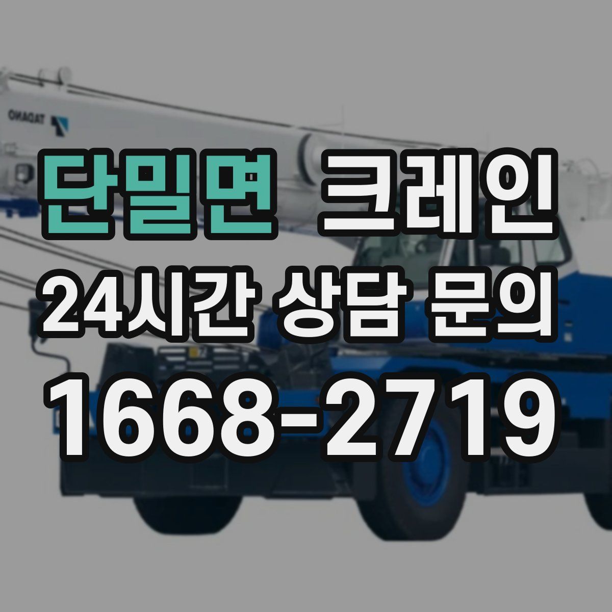 단밀면 카고 크레인