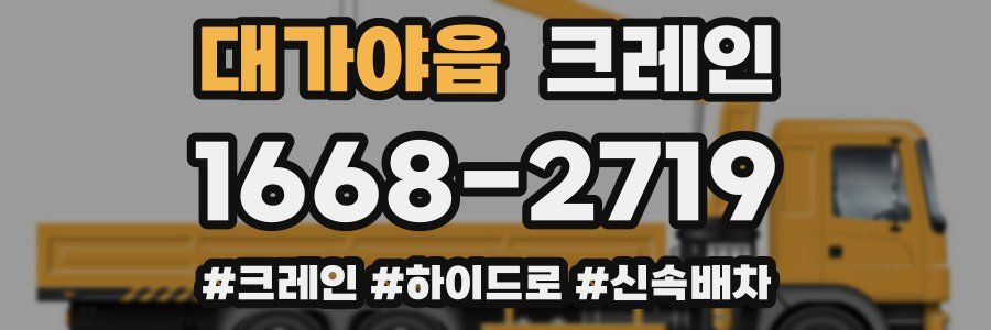 대가야읍 크레인 작업