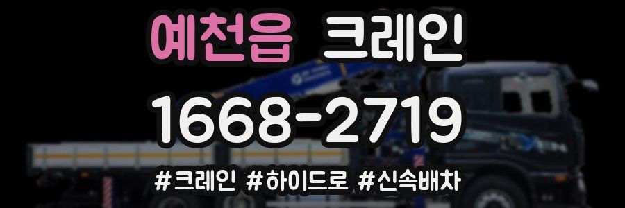 예천읍 크레인 작업