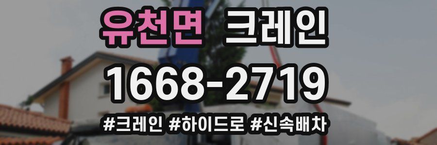 유천면 크레인 작업