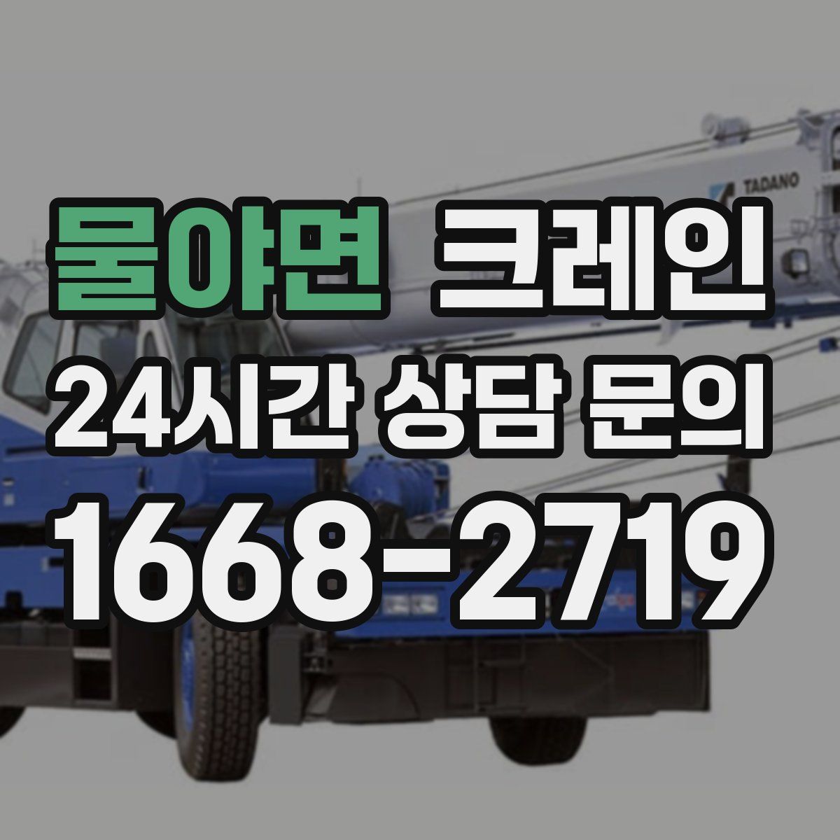 물야면 카고 크레인