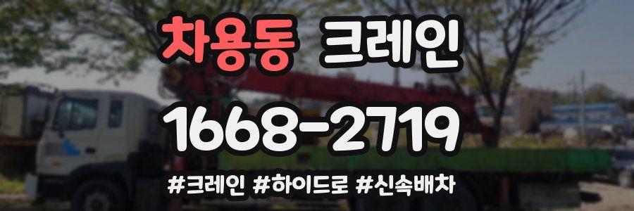 차용동 크레인 작업