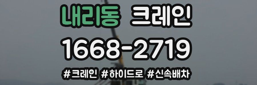 내리동 크레인 작업