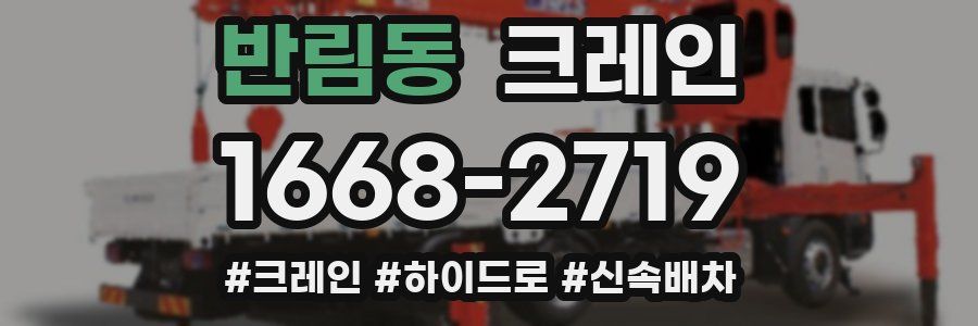 반림동 크레인 작업