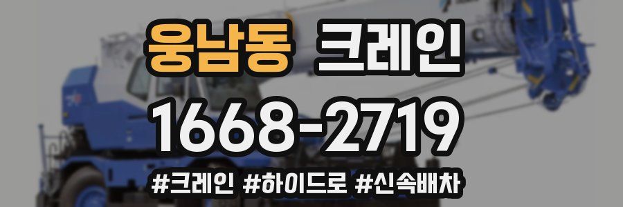 웅남동 크레인 작업